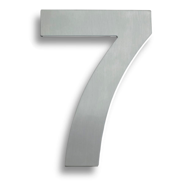 Eurospec - 178mm Stainless Steel 7" Door Numerals (0-9) (Number 7) - Bright Stainless Steel - NUM10177BSS