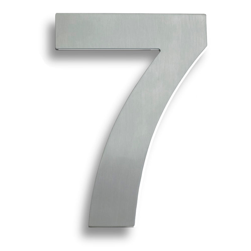 Eurospec - 178mm Stainless Steel 7" Door Numerals (0-9) (Number 7) - Bright Stainless Steel - NUM10177BSS