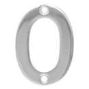 Eurospec - 50mm Door Numerals Number 0 - Bright Stainless Steel - NUM10500BSS - Choice Handles