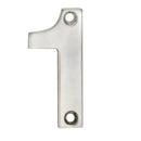 Eurospec - 50mm Door Numerals Number 1  - Bright Stainless Steel - NUM10501BSS - Choice Handles