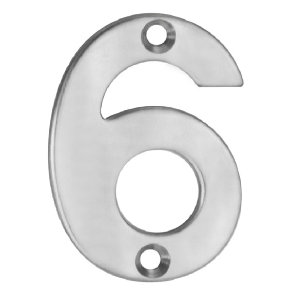 Eurospec - 50mm Door Numerals Number 6/9 - Satin Stainless Steel - NUM10506/9SSS
