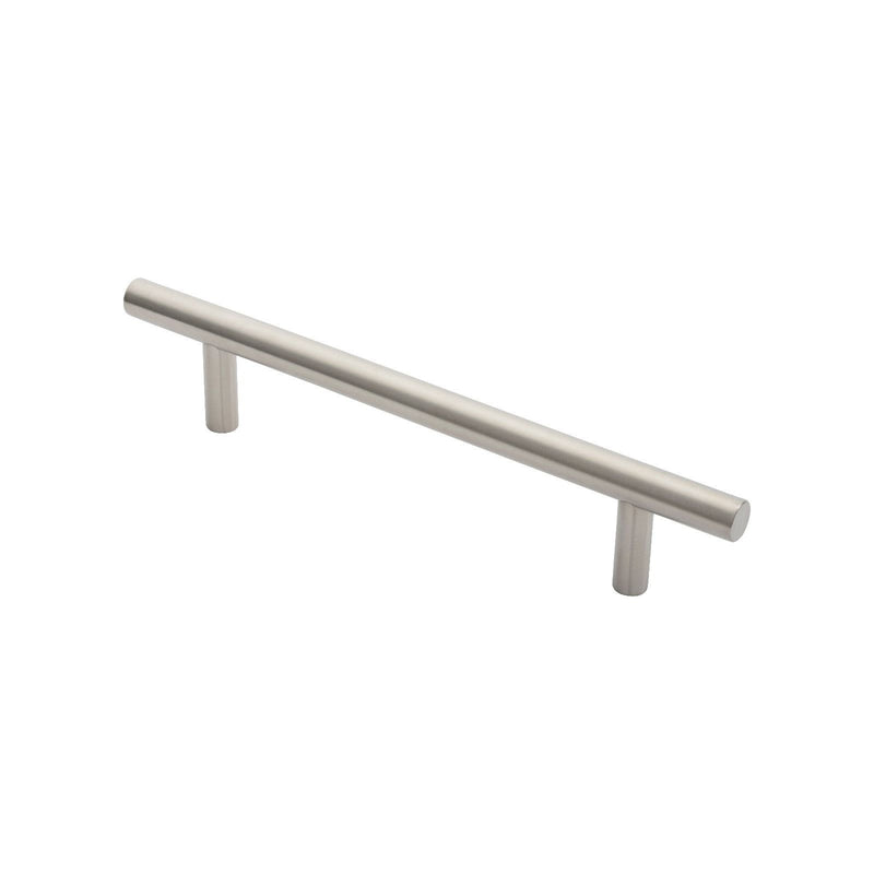 Eurospec - 19mm Straight T Pull Handle 225mm Centres - Satin Stainless Steel - PAT1225SSS