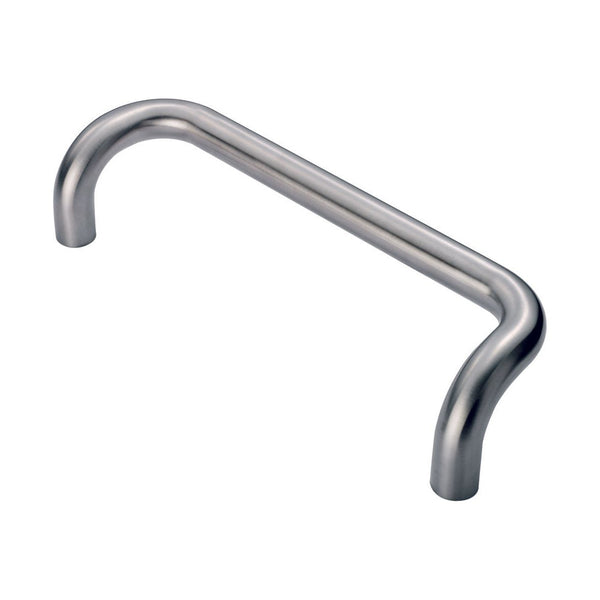 Eurospec - 25mm Cranked Pull Handle 300mm Centres - Satin Stainless Steel - PBC1300SSS