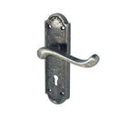 Frelan - Turnberry Door Handles On Backplate - Lever Lock - Pewter - PEW300 - Choice Handles