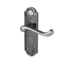 Frelan - Turnberry Door Handles On Backplate - Latch - Pewter - PEW301 - Choice Handles