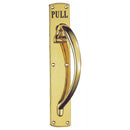 Carlisle Brass - Engraved Large Pull Handle Right Hand 453mm x 75mm - Polished Brass - PF103ER - Choice Handles