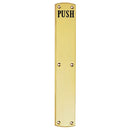 Carlisle Brass - Push Plate (Engraved) 457mm X 76mm - Polished Brass - PF105E - Choice Handles