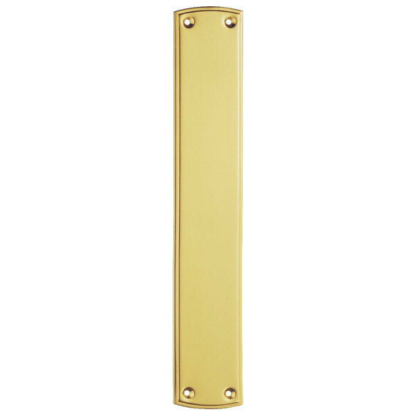 Carlisle Brass - Finger Plate (Ornate) 382mm X 64mm - Polished Brass - PF107