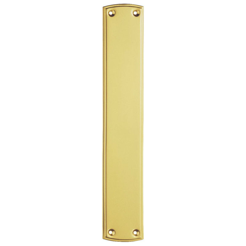 Carlisle Brass - Finger Plate (Ornate) 382mm X 64mm - Polished Brass - PF107