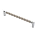 Serozzetta Trend Suited Pull Handle 300mm - Satin Nickel / Polished Chrome - PH160BCPSN - Choice Handles