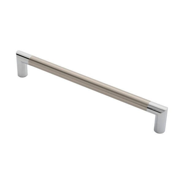 Serozzetta Trend Suited Pull Handle 300mm - Satin Nickel / Polished Chrome - PH160BCPSN