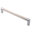 Serozzetta Mitred Lines Pull Handle 300mm  - Polished Chrome / Satin Nickel - PH170BCPSN - Choice Handles