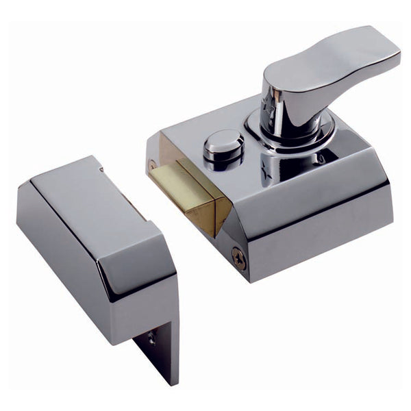 Eurospec - Contract Rim Cylinder Nightlatch 40mm - Polished Chrome - RCN8240PC - Choice Handles