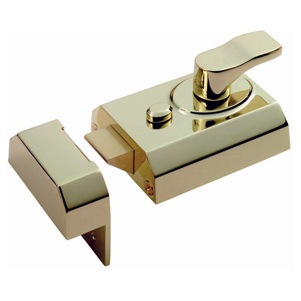 Eurospec - Contract Rim Cylinder Nightlatch 60mm - Electro Brassed - RCN8260EB - Choice Handles