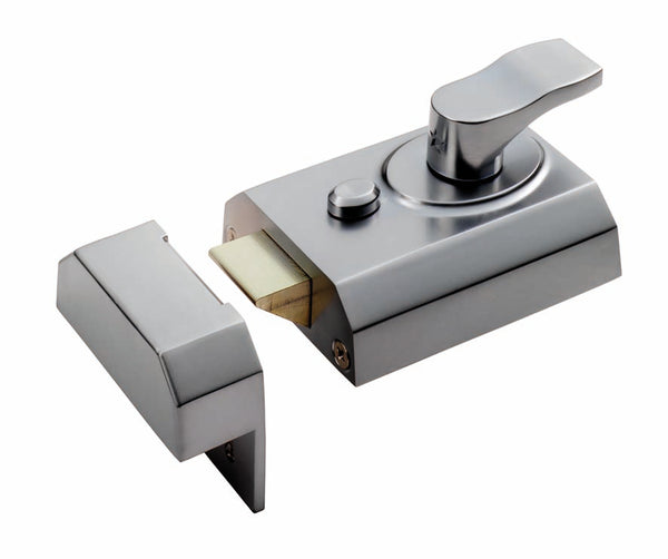 Eurospec - Contract Rim Cylinder Nightlatch 60mm Lockcase Only - Satin Chrome - RCN8260L/SC