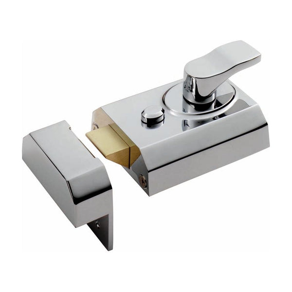 Eurospec - Deadlocking Rim Cylinder Nightlatch 60mm - Polished Chrome - RCN8360PC - Choice Handles