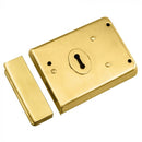 Eurospec - Traditional Rim Deadlock 4 X 3 - Polished Brass - RDE8043PB - Choice Handles