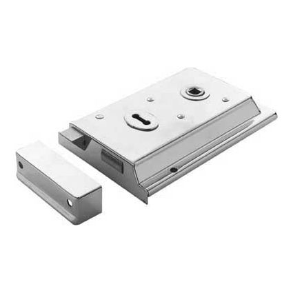 Eurospec - Traditional Rim Deadlock 150mm x 100mm - Polished Chrome