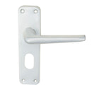 Eurospec - Aluminium Lever On Backplate - Lock Oval Profile 48.5mm C/C - Satin Anodised Aluminium - SAA21U - Choice Handles