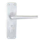 Eurospec - Aluminium Lever on WC Backplate - Satin Anodised Aluminium - SAA21WC - Choice Handles