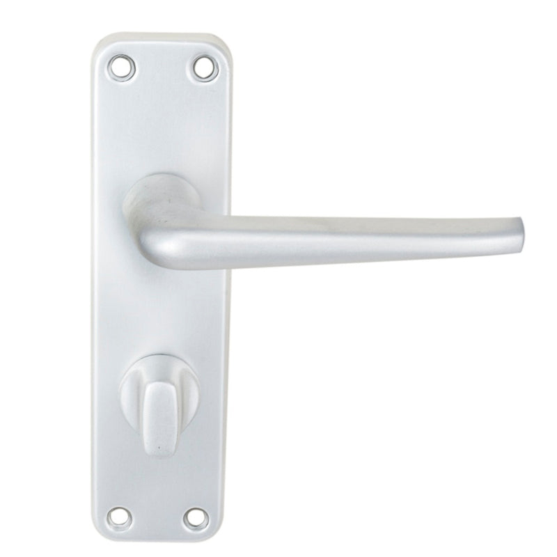 Eurospec - Aluminium Lever on WC Backplate - Satin Anodised Aluminium - SAA21WC - Choice Handles