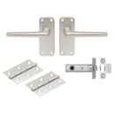 Eurospec - Aluminium Lever Latch Door Pack - Satin Anodised Aluminium - SAA22/INTB - Choice Handles