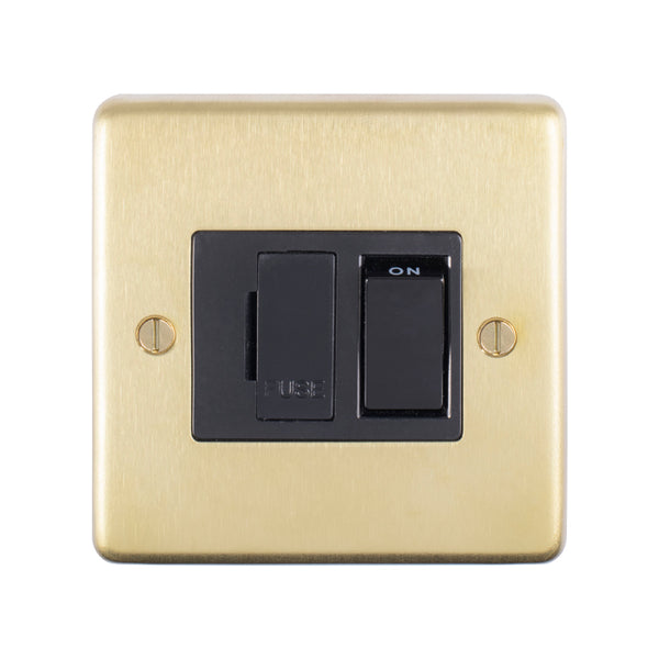 Eurolite Stainless steel Switched Fuse Spur - Satin Brass - SBSWFB - Choice Handles