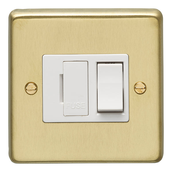 Eurolite Stainless steel Switched Fuse Spur - Satin Brass - SBSWFW - Choice Handles