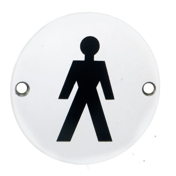 Eurospec - Male Symbol 75mm - Satin Anodised Aluminium - SEX4011SAA - Choice Handles