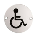 Eurospec - Signage Disabled Symbol 75mm - Bright Stainless Steel - SEX1017BSS - Choice Handles