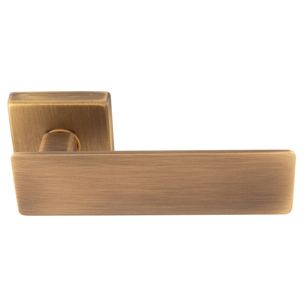 Manital Spring Lever On Square Rose - Antique Brass - SG5AB