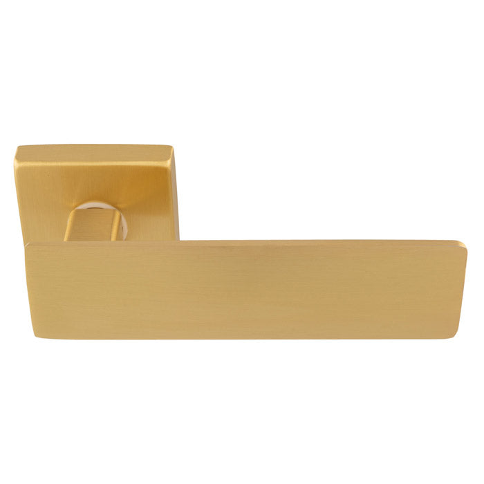 Manital Spring Lever On Square Rose - Satin Brass - SG5SB