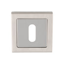 Eurospec - Square Escutcheons - Bright/Satin Stainless Steel - SSP1405SSS/DUO - Choice Handles