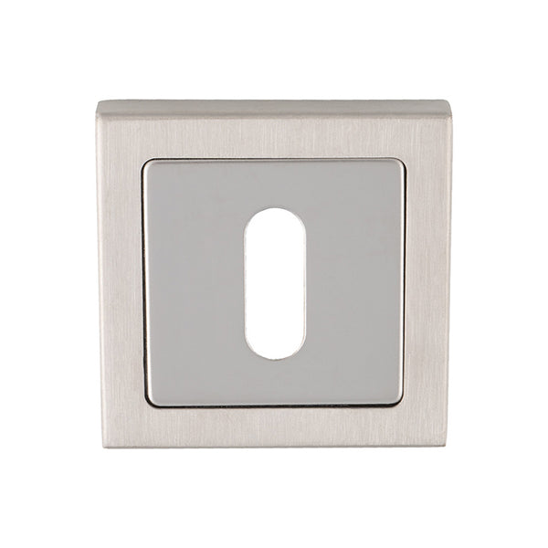 Eurospec - Square Escutcheons - Bright/Satin Stainless Steel - SSP1405SSS/DUO