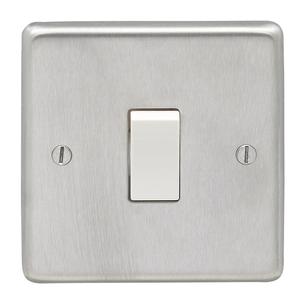 Eurolite Stainless steel 20Amp Switch - Satin Stainless Steel - SSS20ASWW - Choice Handles