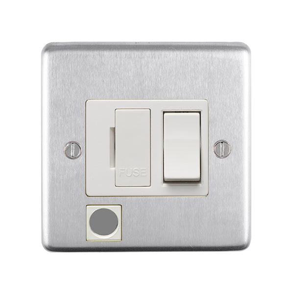 Eurolite Stainless steel Switched Fuse Spur - Satin Stainless Steel - SSSSWFFOW - Choice Handles