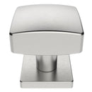 Eurospec - EUROSPEC square centre door knob - 62mm dia. - bolt through fixing - Satin Stainless Steel - SWE1062SSS - Choice Handles