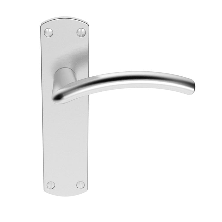 Serozzetta - Serozzetta Tres Lever on Latch Backplate - Satin Chrome - SZC032SC - Choice Handles