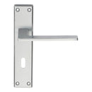 Serozzetta - Serozzetta Zone Lever on Lock Backplate - Satin Chrome - SZM034SC - Choice Handles
