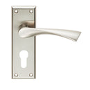 Serozzetta - Serozzetta Venti Lever on Euro Lock Backplate - Satin Nickel - SZR021YSN - Choice Handles