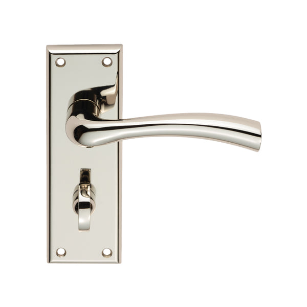 Serozzetta - Serozzetta Cinquanta Lever on Bathroom Backplate - Polished Nickel - SZR053PN - Choice Handles
