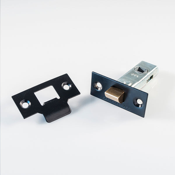 Carlisle Brass - 76mm Tubular Latch - 8mm Follower - Powder Coat Black - Powder Coat Black - TL3PCB