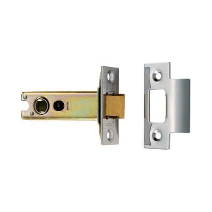 Eurospec - Heavy Sprung Tubular Latch 76mm - Electro Brassed/Satin Stainless Steel - TLS5030EB/SSS