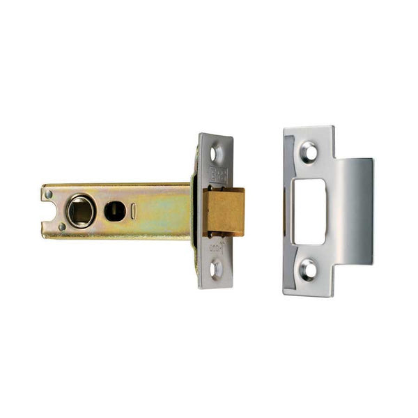 Eurospec - Heavy Sprung Tubular Latch 76mm - Bright/Satin Stainless Steel - TLS5030BSS/SSS