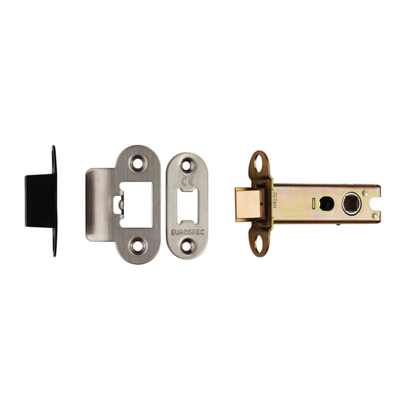 Eurospec - Heavy Sprung Tubular Latch 76mm - Satin Stainless Steel - TLS5030SSS/R