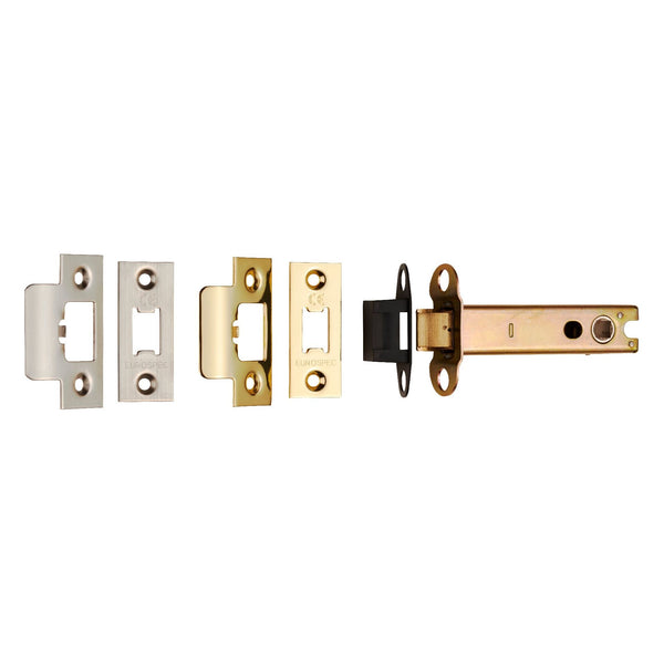 Eurospec - Heavy Sprung Tubular Latch 102mm - Electro Brassed/Satin Stainless Steel - TLS5040EB/SSS