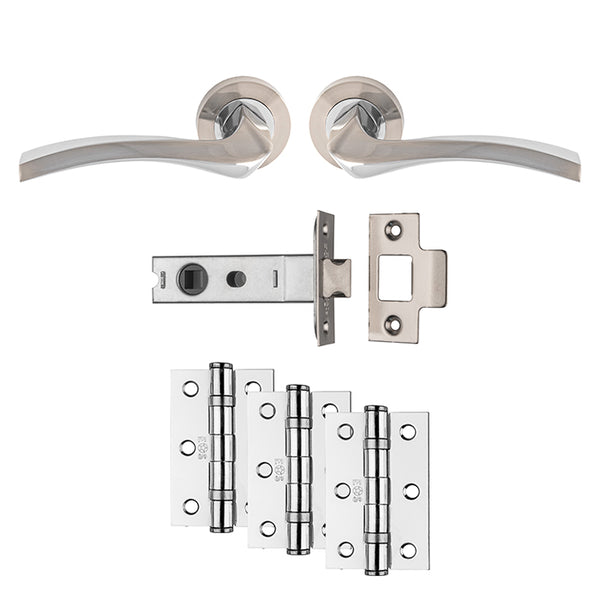 Carlisle Brass - Sines Latch Pack - Ultimate Door Pack - Satin Nickel / Polished Chrome - UDP008SNCP/INTB - Choice Handles