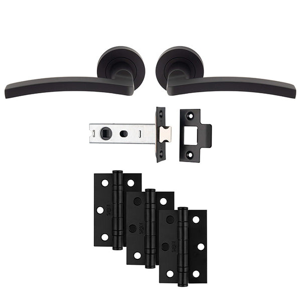 Carlisle Brass - Tavira Latch Pack - Ultimate Door Pack - Matt Black - UDP009MB/INTB - Choice Handles