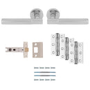 Serozzetta Lagos Latch Pack - Ultimate Door Pack - Nickel Polish - UDP010CP/INTB - Choice Handles