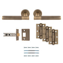 Serozzetta Lagos Latch Pack - Ultimate Door Pack - Antique Brass - UDP010AB/INTB - Choice Handles